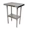 Bk Resources Work Table Stainless Steel W/Undershelf, Plastic bullet feet 30"Wx18"D SVT-1830 - alternate 3